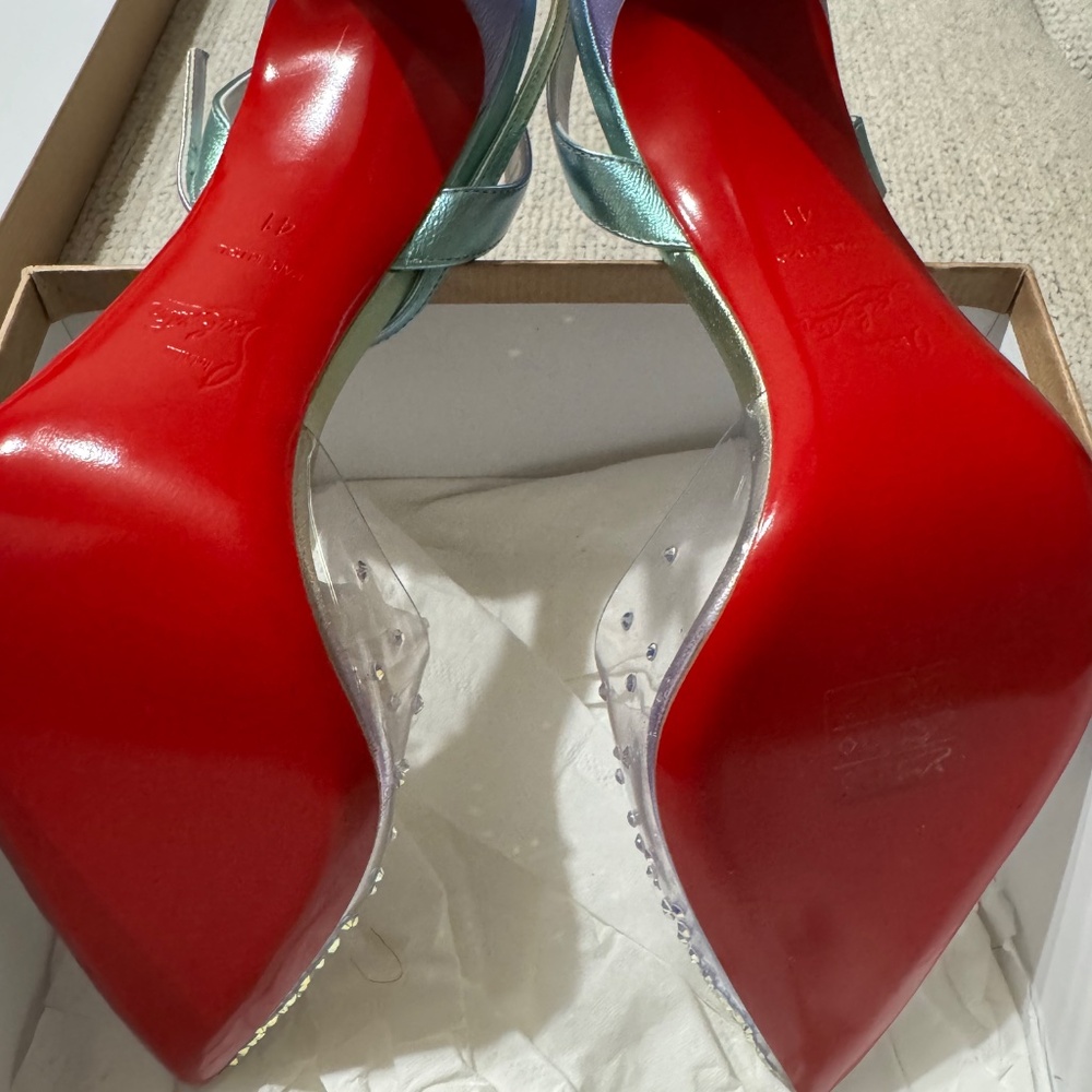 Christian Louboutin Spikaqueen Iridescent BNIB Size 11 - Picture 13 of 17
